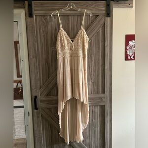 Rue 21 Cream Lace Hi-Lo Dress